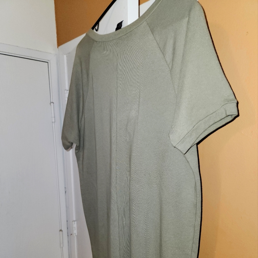 Cute army green summer sweater dress